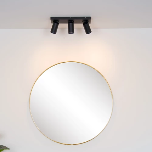 Lucide TAYLOR - Deckenstrahler Badezimmer - LED Dim to warm - GU10 - 3x5W 2200K/3000K - IP44 - Schwarz - Atmosphäre 1